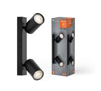 LEDVANCE Faretto LED ottagonale, dimmerabile, a 2 luci, nero LEDVANCE