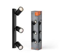 LEDVANCE LED SPOT OCTAGON 3x3,4 W, GU10, 690 lm, nero, 2.700K, bianco caldo, lampada LED intramontabile e sostituibile, ideale per interni, teste orientabili, dimmerabile