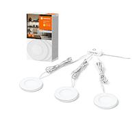 LEDVANCE LED SPOT Slim Magnet luce magnetica sottopensile, 75mm, 8,5W, 3x230lm, design rotondo e luce bianca calda (3000K), set di tre luci sottopensile con modulo LED integrato, protezione IP20