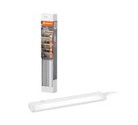 LEDVANCE Linear Turn Connect under-cabinet light with tilt function, 35 cm, 6 W, 380 lm, 3,000/4,000/6,500 K, warm white/cold white/daylight, CCT dimmable, white aluminium, IP 20