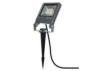 LEDVANCE Luce LED Da Giardino per Esterni, Proiettore Mobile con Picchetto, Ottimo Come Faretto Da Giardino, in Alluminio Grigio Scuro, Bianco Caldo, 20W, Protezione Ip65,Endura Garden Flood 20W Spike