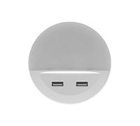 LEDVANCE Luce notturna LED, LUNETTA® USB / 13 W, 220…240 V, Ampiezza fascio luminoso: 120°, bianco caldo, 3000 K, Materiale: Policarbonato (PC)/Copolimero acrilonitrile-butadiene-stirene (ABS)