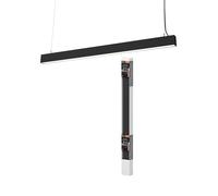 LEDVANCE Office Line Cuboid, square suspended office ceiling light, 42 W, 4,400 lm, 4.000 K, 840 cool white, 3-step dimmable, black aluminium, IP20