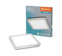 LEDVANCE OR isc da parete/soffitto con LED, cromo, 22W, 1800lm, 3000/4000K, 30x30cm, protezione IP44 per bagni, viti di montaggio e tasselli inclusi
