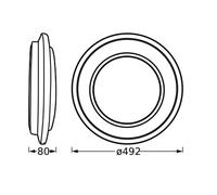 LEDVANCE Or erlin Plafoniera nera 49cm LEDVANCE