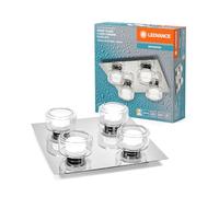 LEDVANCE OR lame lampada da parete e soffitto con LED, cromo, 22W, 1400lm, 3000/4000K,(bianco freddo e bianco caldo), protezione IP44 contro corpi estranei e spruzzi d'acqua