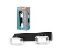 LEDVANCE ORBIS Flame lampada da parete e soffitto con LED, nero, 11W, 700lm, 3000/4000K,(bianco freddo/bianco caldo), protezione IP44 contro corpi estranei e spruzzi d'acqua