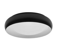 LEDVANCE LED ORBIS Livia con anello in metallo, bianco e nero, 24W, 1500lm, 3000K, 430mm, 830 bianco caldo amichevole, dimmerabile in 3 livelli con un clic, IP20, viti di montaggio e tasselli inclusi