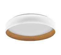 LEDVANCE ORBIS Livia con anello in metallo, decoro bianco/legno, 36W, 2000lm, 30
