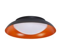 LEDVANCE LED Orbis Plate, nero-arancione, 19W, 1000lm, 3000K, 310mm, 830 bianco caldo amichevole, dimmerabile in 3 livelli tramite calcio, protezione IP20, viti di montaggio e tasselli inclusi