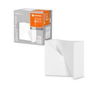 LEDVANCE ORBIS SWAN SMART+ apparecchio Wi-Fi, lampada da parete a LED dimmerabile per uso interno, 23W, temperatura di colore da 3000-6500K, 600lm, superficie verniciabile, forma quadrata 20x20cm