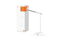 LEDVANCE PANAN Fold lampada da scrivania e lettura portatile, bianca, 5,2W, 130lm, a batteria con USB, testa flessibile, LED con luce bianca fredda (4000K), sensore touch per on/off e DIM