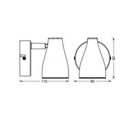 LEDVANCE Pear faretto LED GU10 1 luce nero LEDVANCE