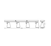 LEDVANCE Pear faretto LED GU10 4 luce grigio 4058075826557