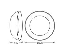 LEDVANCE Plafoniera LED Or lva, nero, metallo LEDVANCE