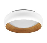 LEDVANCE Plafoniera LED ORBIS Livia con anello in metallo, decoro bianco/legno