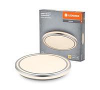 LEDVANCE Plafoniera ORBIS Helman con LED, bianco/argento, 24W, 1500lm, 3000K, 830 bianco caldo amichevole, diametro 390mm, viti di montaggio e tasselli inclusi