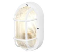 Ledvance Plafoniera Stagna Turtle Ovale, Bianca, E27, IP44, Vetro, 207 x 116 x 110 mm, per Interni ed Esterni