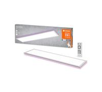 LEDVANCE Plafoniera WiFi bianca, 30W, 1900LM, 3000-6500K, 100x25 cm, lampada da parete dimmerabile, tecnologia RGB, Smart+ Planon, controllabile tramite app o assistenti vocali come Alexa o Google