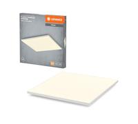 LEDVANCE Planon Plafoniera bianca senza cornice con tecnologia LED avanzata, 40 W, forma quadrata (600 x 600 mm), 3000 K, alloggiamento in alluminio, diffusore in PMMA satinato