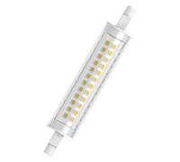 Ledvance Slim Line LED R7s, 118 mm, trasparente, 12 W, 1521 lm, 827, colore bianco caldo, ricambio per 100 W
