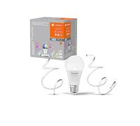 LEDVANCE Smart e Bundle a base lampada Smart WiFi RGB e nastro luminoso da 2 m-RGB e estensione 1 m corrispondente, 16 milioni di colori regolabili, controllabile Alexa, Google e SmartThings