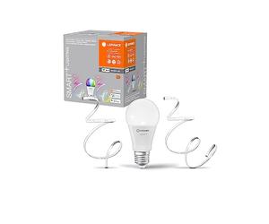 LEDVANCE Smart e Bundle a base lampada Smart WiFi RGB e nastro luminoso da 2 m-RGB e estensione 1 m corrispondente, 16 milioni di colori regolabili, controllabile Alexa, Google e SmartThings