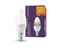 LEDVANCE Smart+ Lampe mit ZigBee Technologie, 5W, 40W-Ersatz, Sockel E14, Lichtfarbe Tunable White, 470lm, 4er Pack