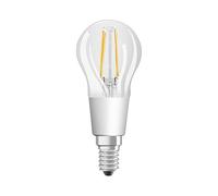 LEDVANCE Smart LED Bulb con Bluetooth Mesh, Clear Filament E14 Bulb con forma a goccia, dimmerabile, bianco caldo (2700K), sostituisce le lampadine 40W, controllabile con Google & Alexa,1-pack