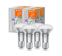 LEDVANCE Smart LED R63 lampada spot con Wifi, E27, colore della luce variabile, lampada con riflettore in sostituzione delle lampadine da 60W, controllabile con Alexa, Google e App, confezione da 4
