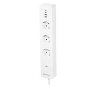 LEDVANCE Smart Plug con tecnologia WiFi, striscia a tre prese con protezione da sovraccarico e protezione da sovratensioni, comprese le connessioni USB, controllabile tramite app WiFi, Alexa e Google