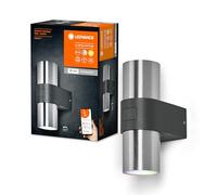 LEDVANCE SMART+ Outdoor WiFi-Wandleuchte, 10W, 800lm, silber, mit warmweißem Lic