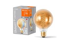 LEDVANCE SMART+ WIFI LED-Lampe, Gold-Tönung, 8W, 650lm, Kugel-Form mit 95mm Durc