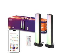 LEDVANCE SMART+ WIFI Lampada da terra a LED, piccola, nera, 2x 2,5W, 2x 480lm,luce bianca e colorata regolabile,dimmerabile,funzione fai da te e ritmo musicale,controllabile tramite app,2700-6500K