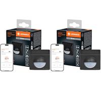 LEDVANCE SMART+ WiFi rilevatore di movimento per esterni, IP65, plastica, grigio scuro (Confezione da 2)
