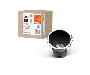 LEDVANCE Spot Twist Installazione Downlight, nero, 10W, 800 libbre, 830% in peso, diametro 93 mm, bianca calda, risparmio energetico fino al 90% rispetto a downlight alogeni, montaggio semplice, 3000k