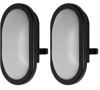 LEDVANCE Stagna Led Bulkhead Plafoniera, Nero (Confezione da 2)
