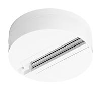 LEDVANCE TRACKLIGHT base di attacco per faretto, rotonda, bianca, per un singolo apparecchio (al posto del binario di alimentazione), design moderno in stile loft
