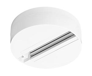 LEDVANCE TRACKLIGHT base di attacco per faretto, rotonda, bianca, per un singolo apparecchio (al posto del binario di alimentazione), design moderno in stile loft