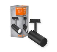 LEDVANCE TRACKLIGHT Spot Cylinder faretto a binario, nero, con attacco GU10, compatibile con lampada normale o smart, design stile loft, protezione IP20
