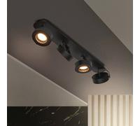 LEDVANCE Venus Faretto da soffitto a LED, 3.000 K, a 3 luci, nero LEDVANCE