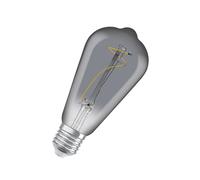 OSRAM Lampada a LED Vintage 1906 tinta fumo, 3.4 W, 100lm, forma Edison base 64 mm di diametro e E27, colore della luce bianca calda, filamento non dimmerabile, fino a 15.000 ore di durata della vita