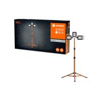 LEDVANCE Worklight LED Tripod - faro da lavoro con treppiede, proiettore centrale 30W e due faretti ricaricabili staccabili 5W, IP54, 3280 lumen, 4000K bianco, angolo di rotazione 360°