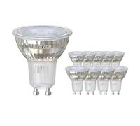 Ledvion - 10X GU10 LED Lampade, 5W, 4000K, 345 Lumen, Full Glass, Illuminazione