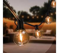 Ledvion - Catena Luminosa, 19.5 Metri, 30x E12 LED, IP44 Impermeabile, 9W, 2700K, Illuminazione per Esterni