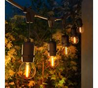 Ledvion - Catena Luminosa LED, 15M, IP65, E27, Luci da esterno, 220-240V, Luci Giardino, Impermeabile, Collegabile, Non Dimmerabile, Senza GU10 Lampadina