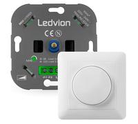 Ledvion - Dimmer LED, 3-250 Watt, Incl. Piastra Bianca, Dimmer Universale, Interruttore Dimmer