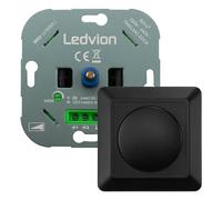 Ledvion - Dimmer LED, 3-250 Watt, Incl. Piastra Nera, Dimmer Universale, Interruttore Dimmer