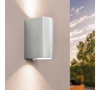 Ledvion - Lampada da Parete LED Santa Barbara, GU10 Up&Down, IP54, Grigia & Rotonda, Lampada Esterna, Illuminazione Esterna