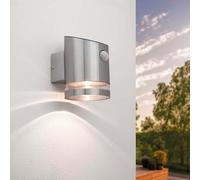 Ledvion - Lampada da Parete LED Solare Elara con Sensore, 3000K, IP44, Acciaio Inox, Lampada da Esterno, Lampada Solare Decorativa, Illuminazione da Giardino